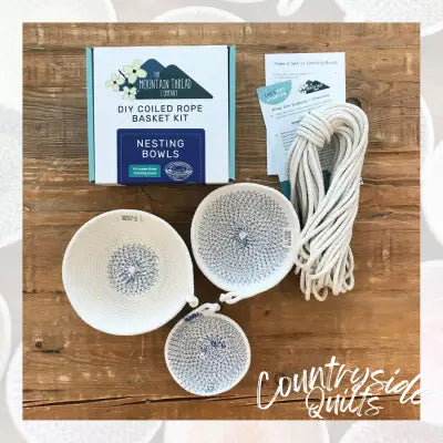 Coiled Rope Basket Kit Nesting Bowls
