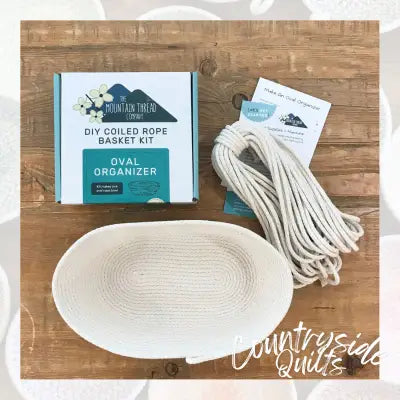 Coiled Rope Basket Kit Oval Organizer