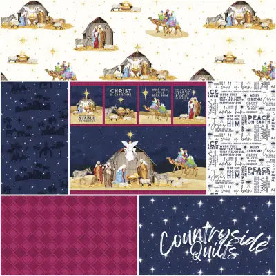 Come Let Us Adore Him 1 Yard Bundle Cloud, 6pcs