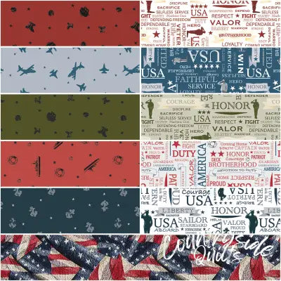 Coming Home 1 Yard Bundle Military Branches, 11 Pcs.