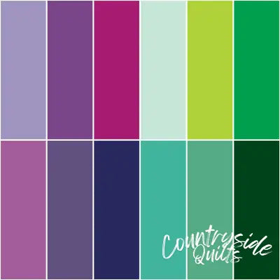 Confetti Cotton Purple Vibrations Fat Quarter Bundle, 12 Pcs.
