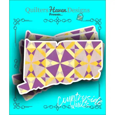 Connecticut Quilt Sticker 6pk