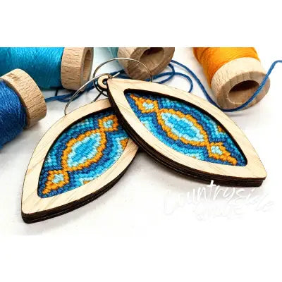 Convergence Bargello Earrings Eucalypt