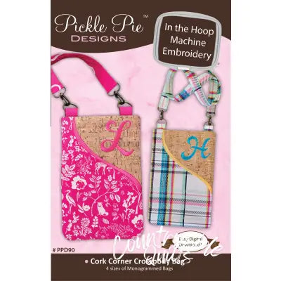 Cork Corner Crossbody Bags In the Hoop Machine Embroidery Design