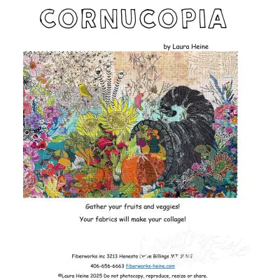Cornucopia Collage Pattern by Laura Heine