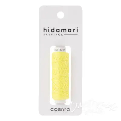 Cosmo Hidamari Sashiko Solid Thread 30 Meters Lemon