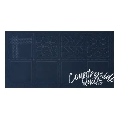 Cosmo Sashiko 100% Cotton Pre-printed Precut Cloth Set For Coasters - Blue