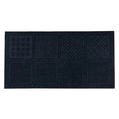 Cosmo Sashiko 100% Cotton Pre-printed Precut Set For Coasters - Single Navy