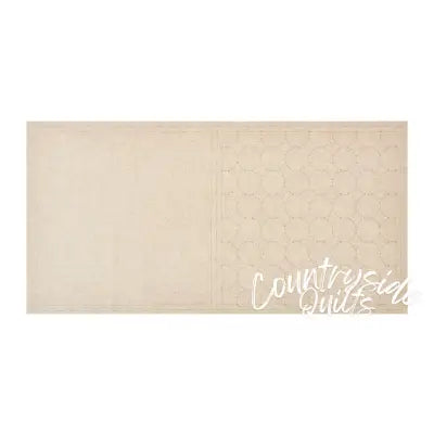 Cosmo Sashiko Cotton & Linen Precut Fabric - Circle - Natrual