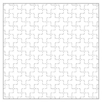Cosmo Sashiko Cotton & Linen Precut Fabric - Cross Design - Off White