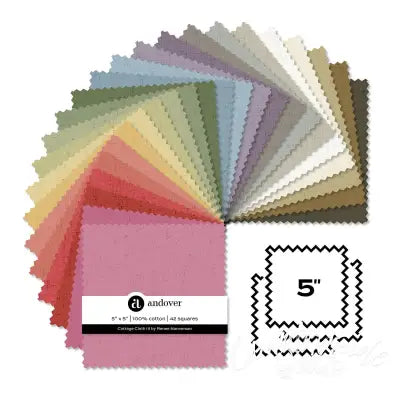 Cottage Cloth III 5 Inch Square 42 Cuts Each