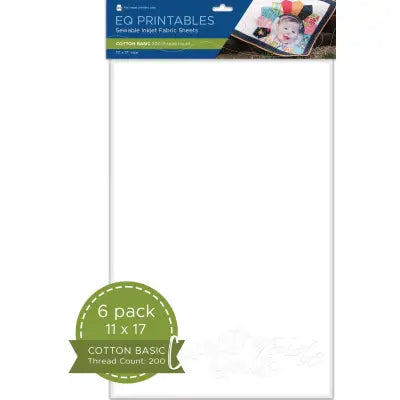 Cotton Printable Fabric Sheets 6 Sheets per pack