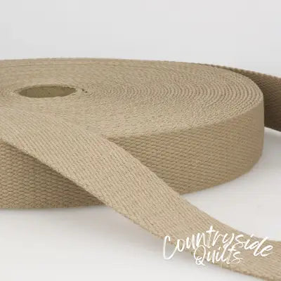 Cotton Webbing 40mm Beige
