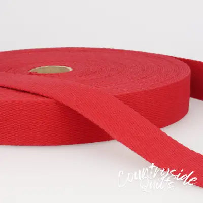 Cotton Webbing 40mm Red