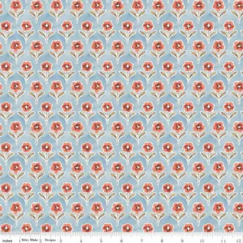 Countryside Blossom Blue 44’’ / 45’’ Width C14534-BLUE