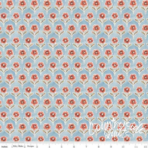 Countryside Blossom Blue 44’’ / 45’’ Width C14534-BLUE