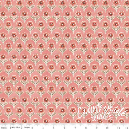 Countryside Blossom Coral 44’’ / 45’’ Width C14534-CORAL