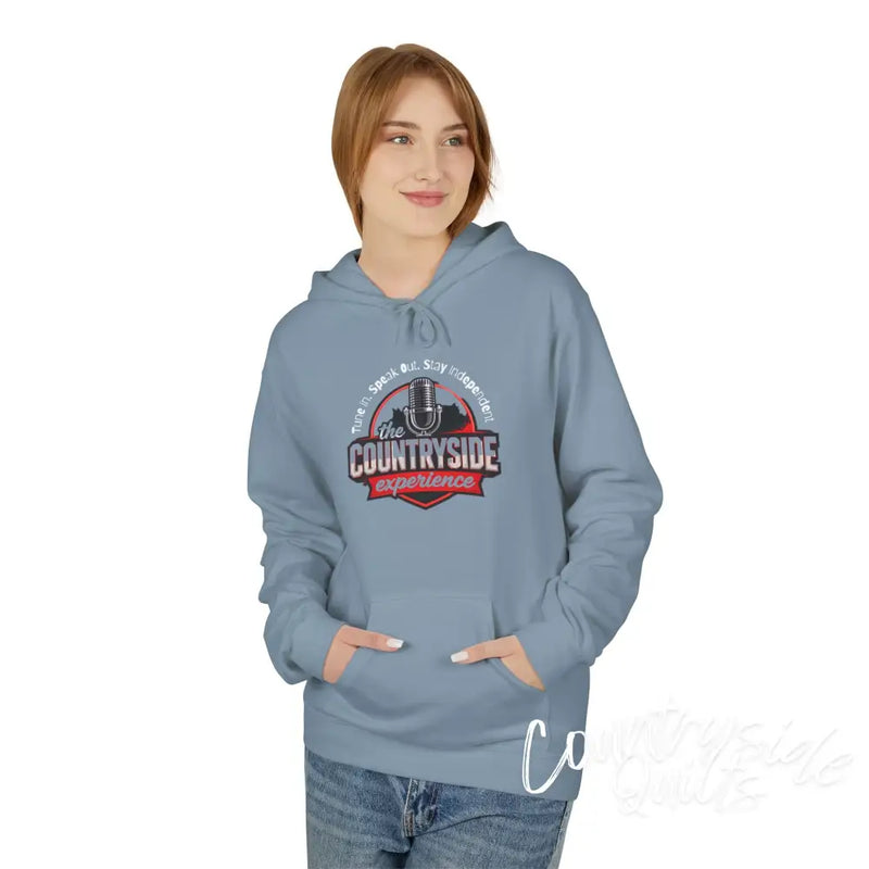 Countryside Experience Fleece Hoodie - Cozy Unisex Sweater