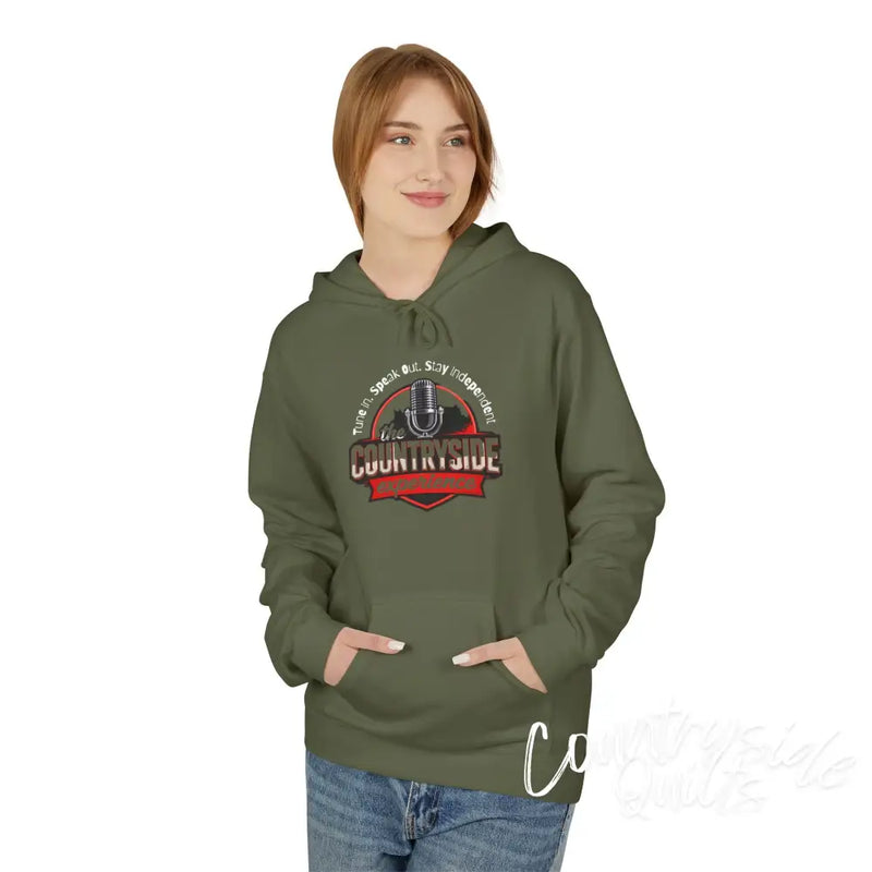Countryside Experience Fleece Hoodie - Cozy Unisex Sweater
