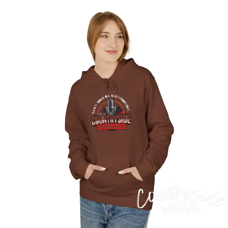 Countryside Experience Fleece Hoodie - Cozy Unisex Sweater