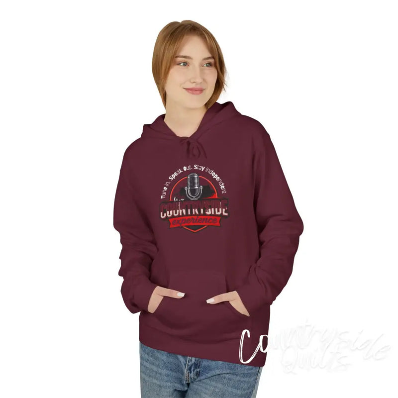Countryside Experience Fleece Hoodie - Cozy Unisex Sweater
