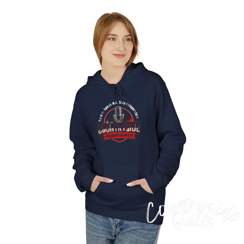 Countryside Experience Fleece Hoodie - Cozy Unisex Sweater