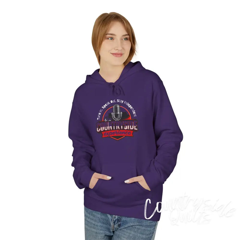 Countryside Experience Fleece Hoodie - Cozy Unisex Sweater