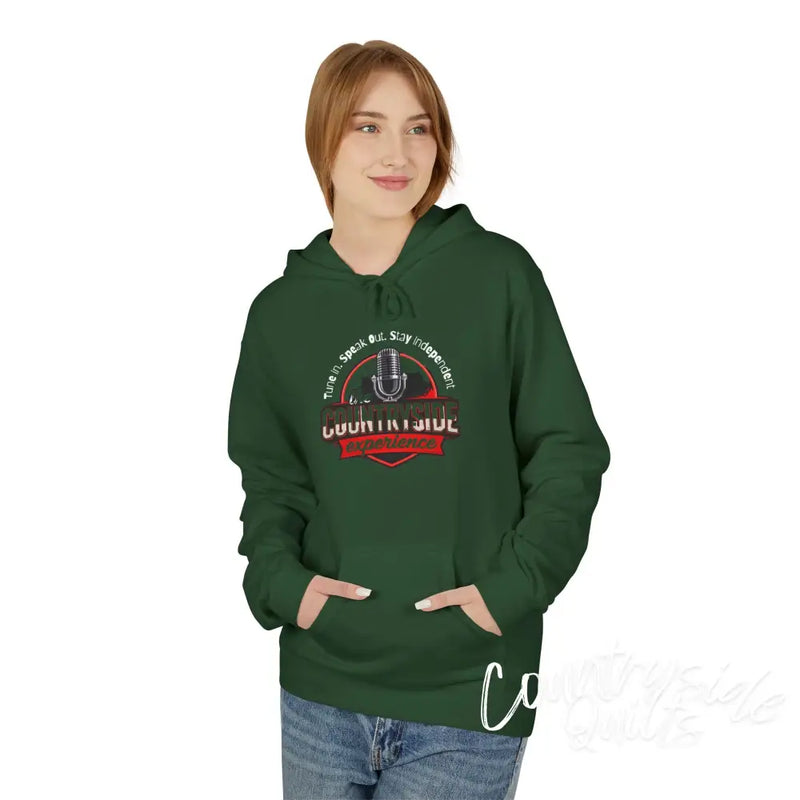 Countryside Experience Fleece Hoodie - Cozy Unisex Sweater