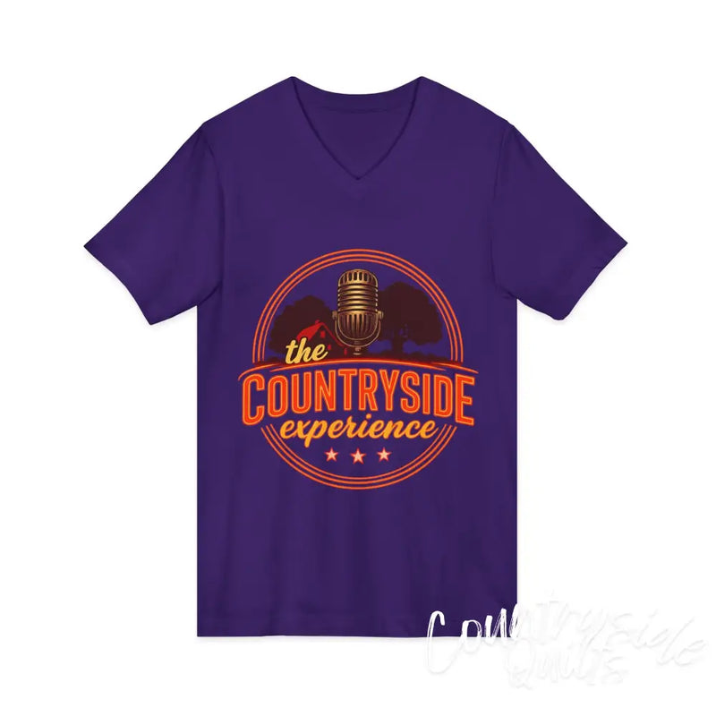 The Countryside Experience V-Neck Tee Unisex Country Music