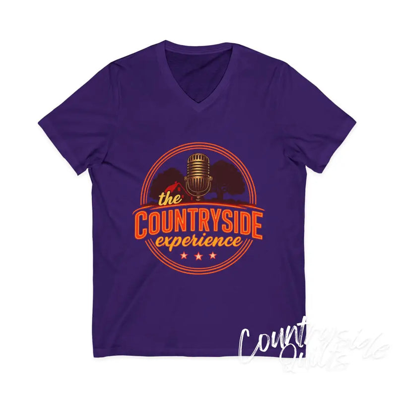 The Countryside Experience V-Neck Tee Unisex Country Music
