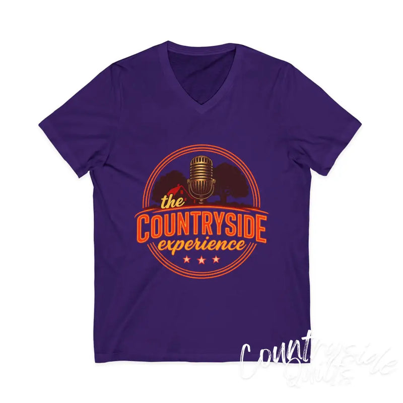 The Countryside Experience V-Neck Tee Unisex Country Music