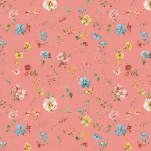 Countryside Floral Coral 44’’ / 45’’ Width C14533-CORAL