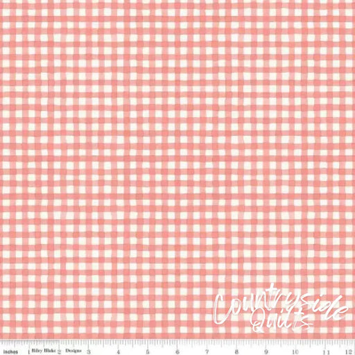Countryside Gingham Coral 44’’ / 45’’ Width C14537-CORAL