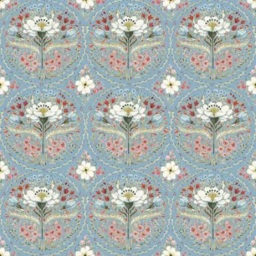 Countryside Medallion Blue 44’’ / 45’’ Width C14531-BLUE