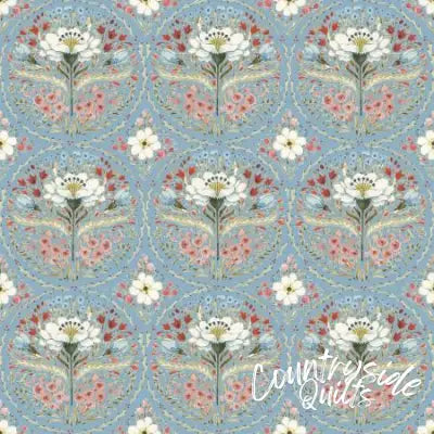 Countryside Medallion Blue 44’’ / 45’’ Width C14531-BLUE