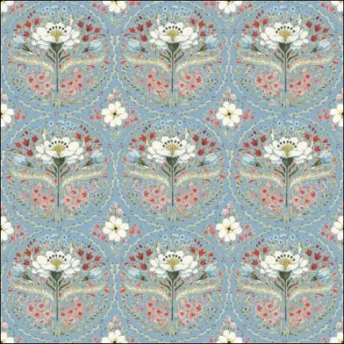 Countryside Medallion Blue 44’’ / 45’’ Width C14531-BLUE