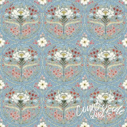 Countryside Medallion Blue 44’’ / 45’’ Width C14531-BLUE