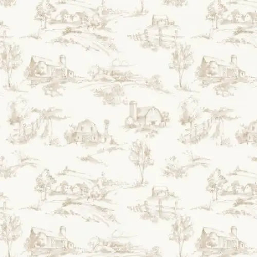 Countryside Scenery Sand 44’’ / 45’’ Width C14532-SAND