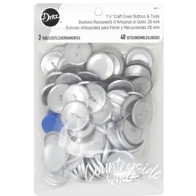 Cover Button Kit Size 45 Includes Template, Tools & Buttons