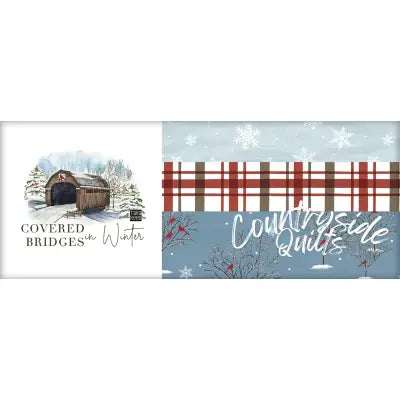 Covered Bridges in Winter 2.5in Strips, 40pcs/bundle