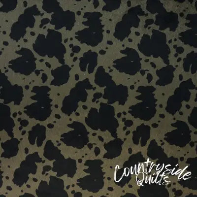 Cow Black Olive Faux Fur 5 Yards