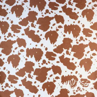 Cow Tan White Faux Fur 1/2 Yard