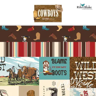 Cowboys 10in Squares, 42pcs