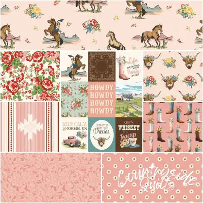 Cowgirl 1 Yard Bundle Blush, 8pcs