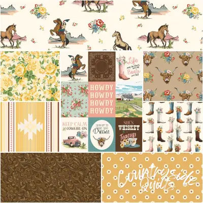 Cowgirl 1 Yard Bundle Cream, 8pcs