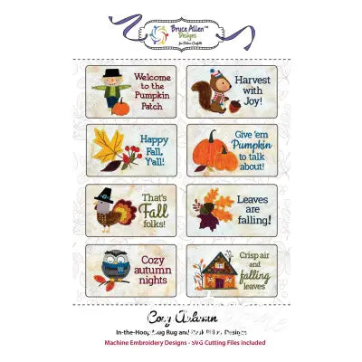 Cozy Autum Mug Rugs and Desk Pillows