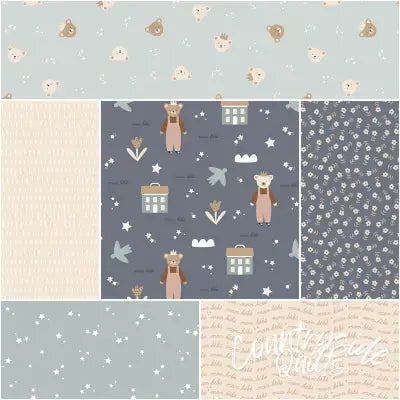 Cozy Bebe 1 Yard Bundle Blue, 6pcs