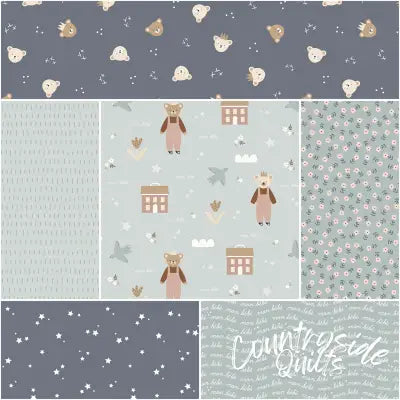 Cozy Bebe 1 Yard Bundle Light Blue, 6pcs