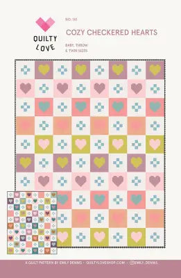 Cozy Checkered Hearts Quilt Pattern