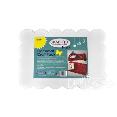 Craf Tex Double Sided Fusible Placemat Craft Pack 12-1/2in x 18-1/4in 4pk
